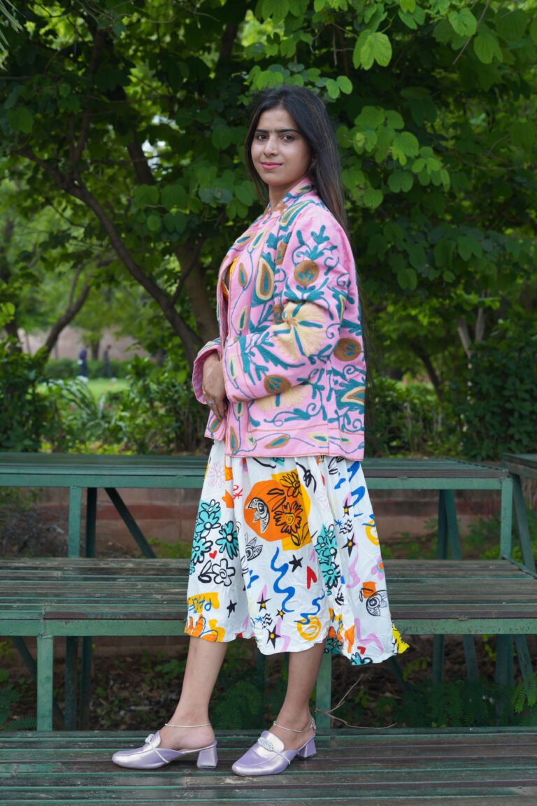 Home 62 Elegant Suzani Embroidered Velvet Jacket for Women – Premium Pink Floral Embroidered Ethnic Jacket | Stunning Festive Wear