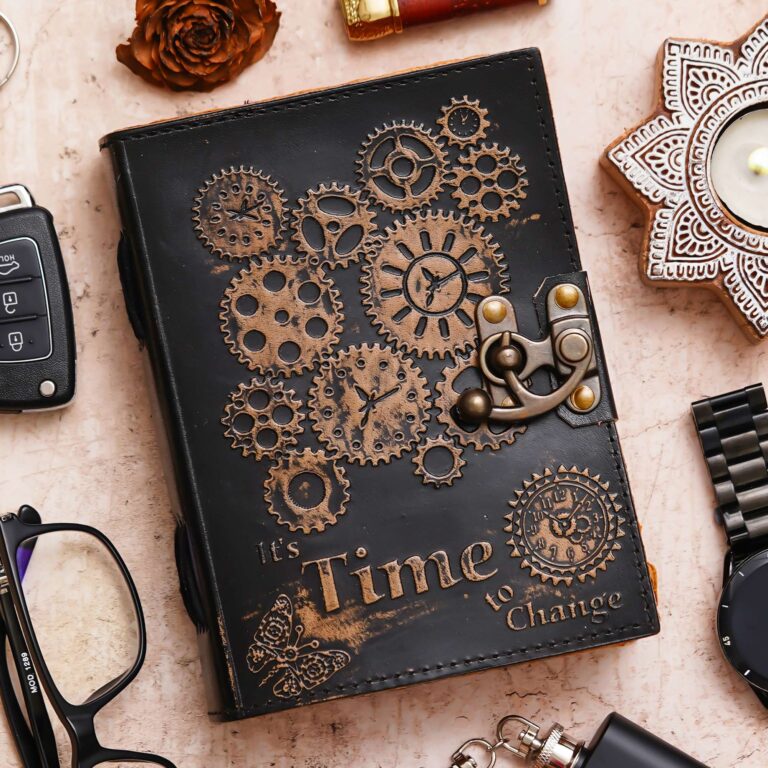 Classic Diary | Vintage Handmade Genuine Leather Journal | Antique String Closure | 200 Unruled Handmade Pages