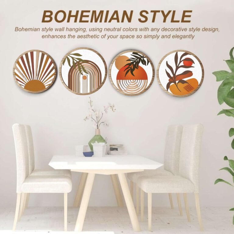 Wall Painting Designs for Bedroom &ndash; 5 PCS Circle Wall Art
