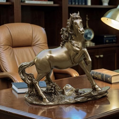 Blue Giraffe Poly Resin Decorative Statues (Set of 3 Pcs) – Modern Home Décor Showpiece with Gold Accents, Artistic Animal Figurines for Living Room, Office, Gifts (Giraffe) - Image 8