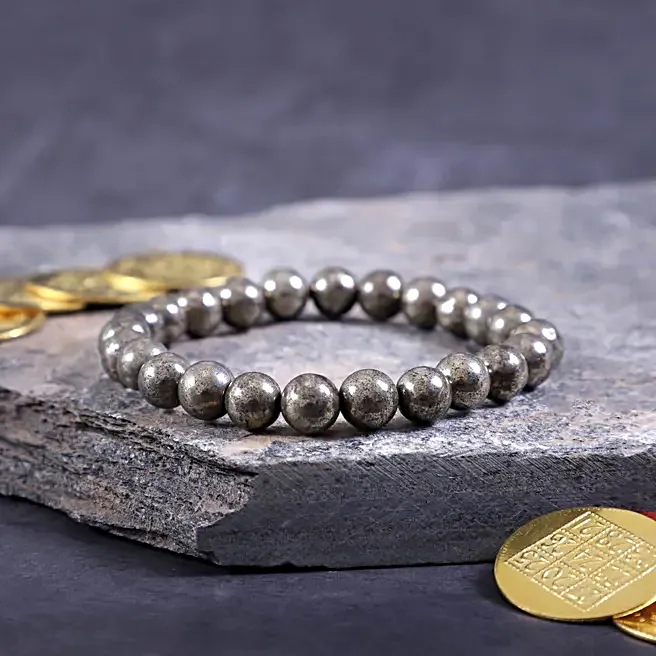 Raw Pyrite Bracelet – A Handcrafted Pick from Thrilokam 1 Raw Pyrite Bracelet
